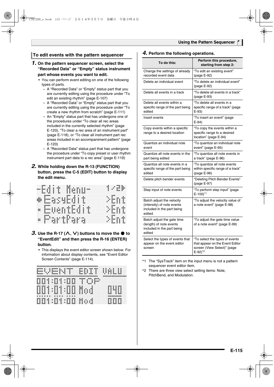 E-115 | Casio CTK-7200 User Manual | Page 117 / 169