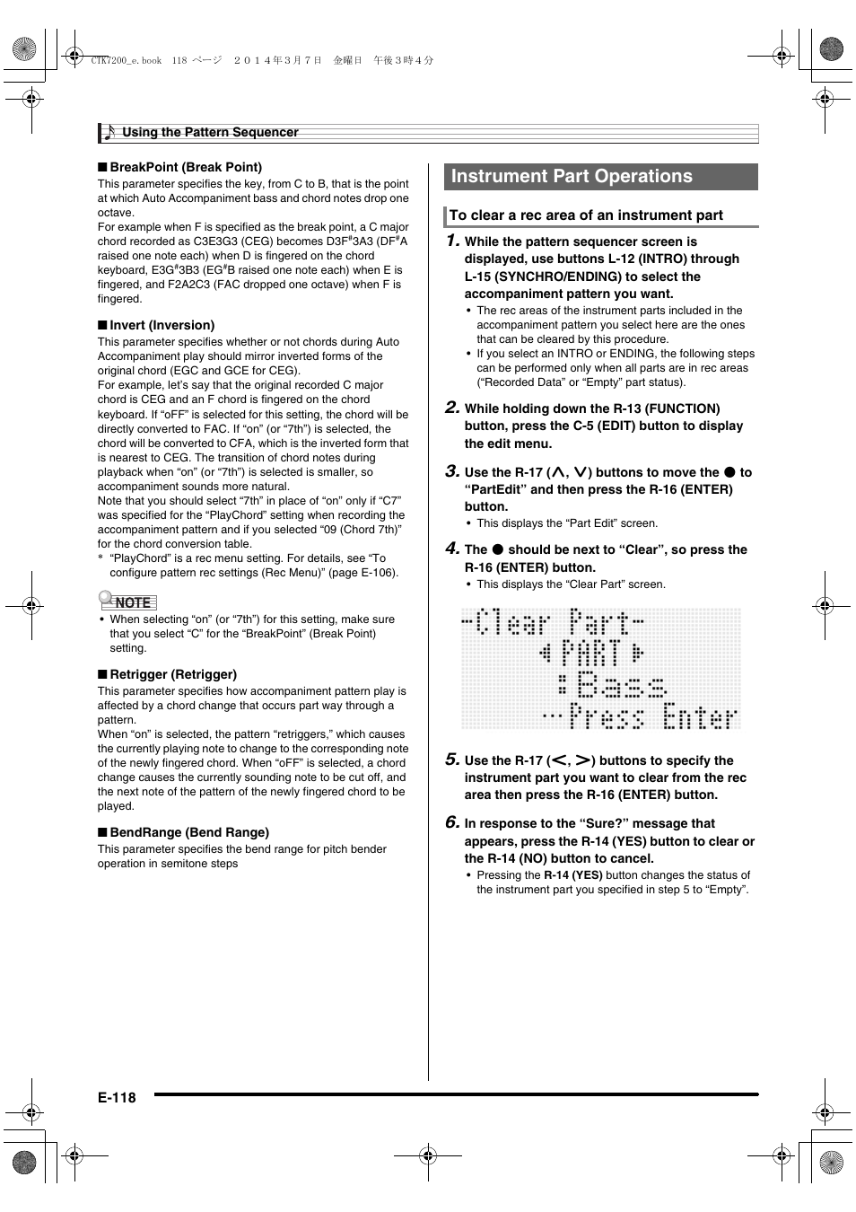 Instrument part operations | Casio CTK-7200 User Manual | Page 120 / 169