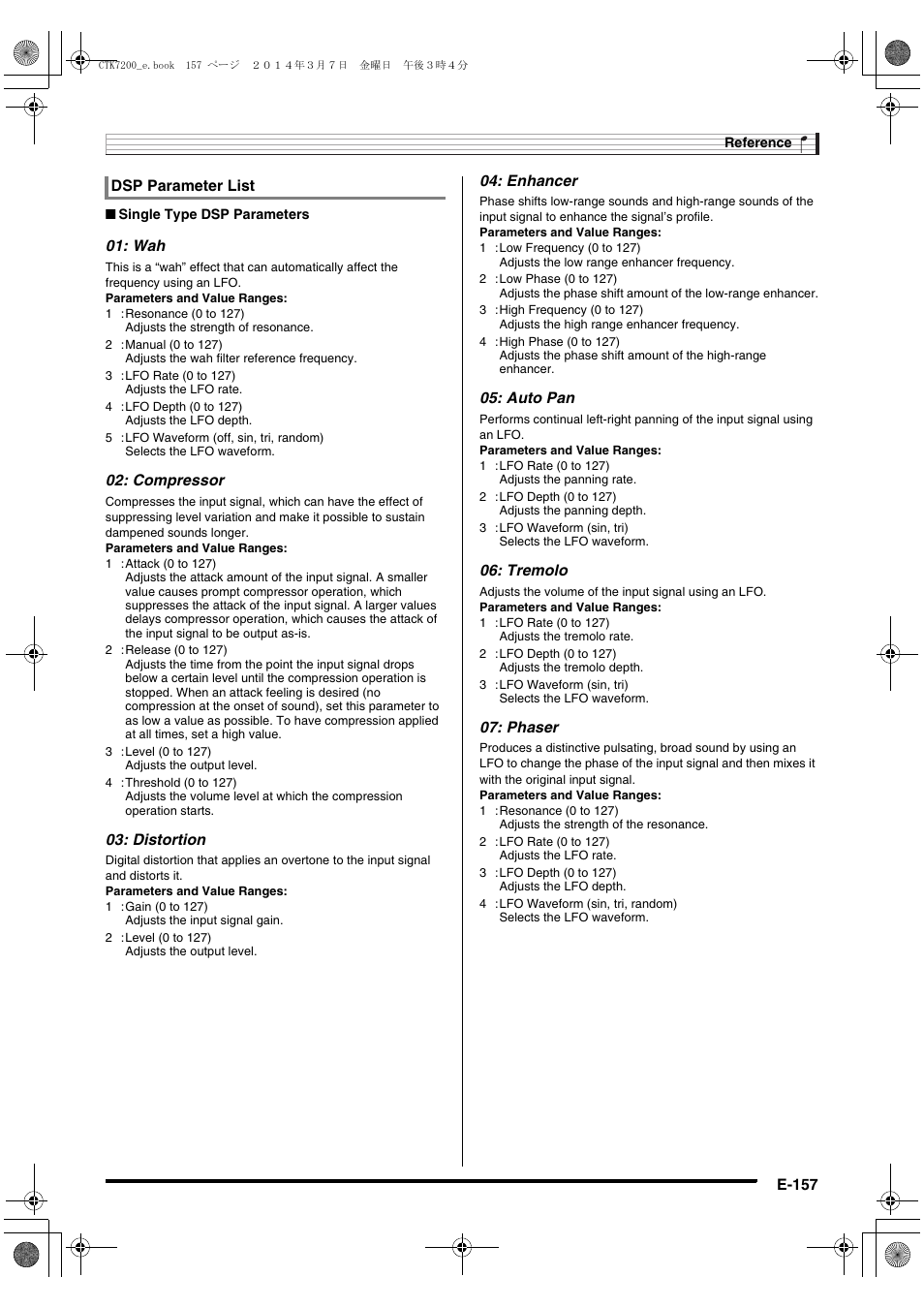 Casio CTK-7200 User Manual | Page 159 / 169
