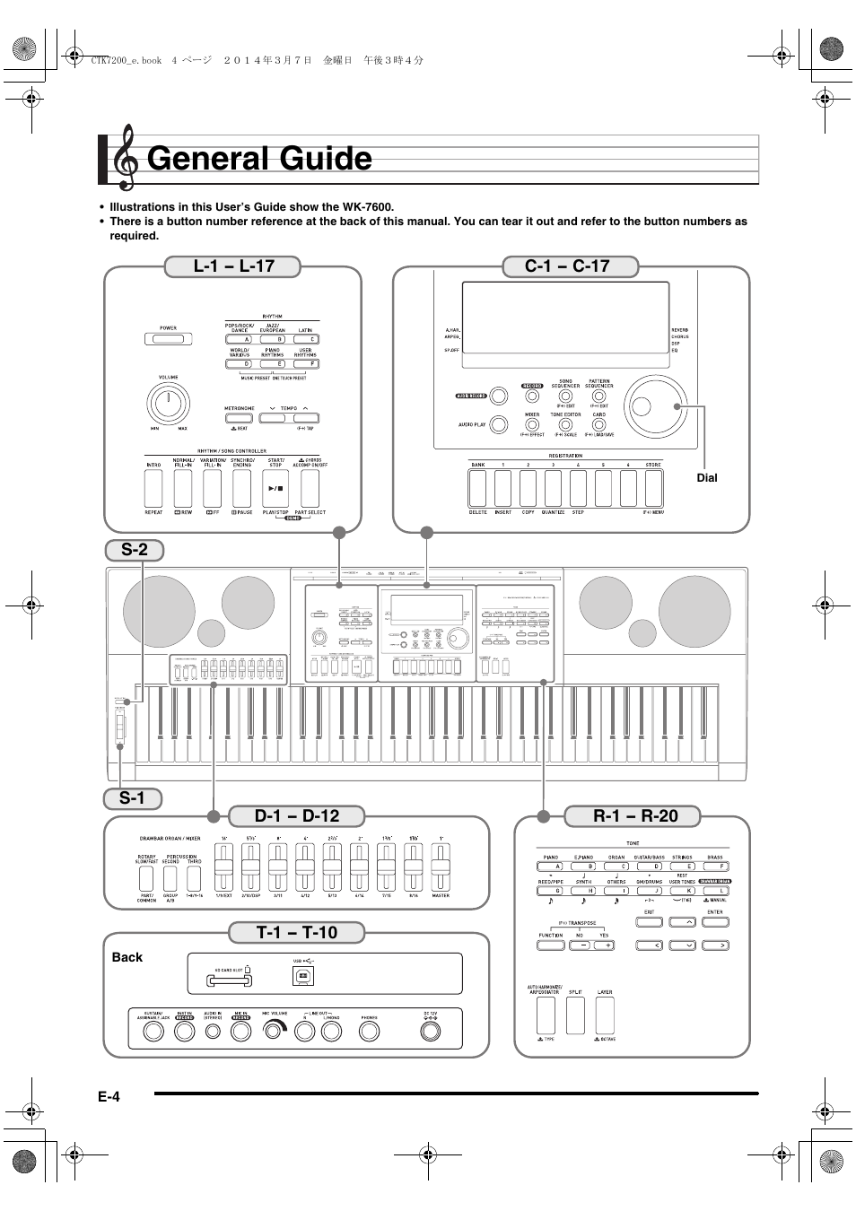 General guide | Casio CTK-7200 User Manual | Page 6 / 169