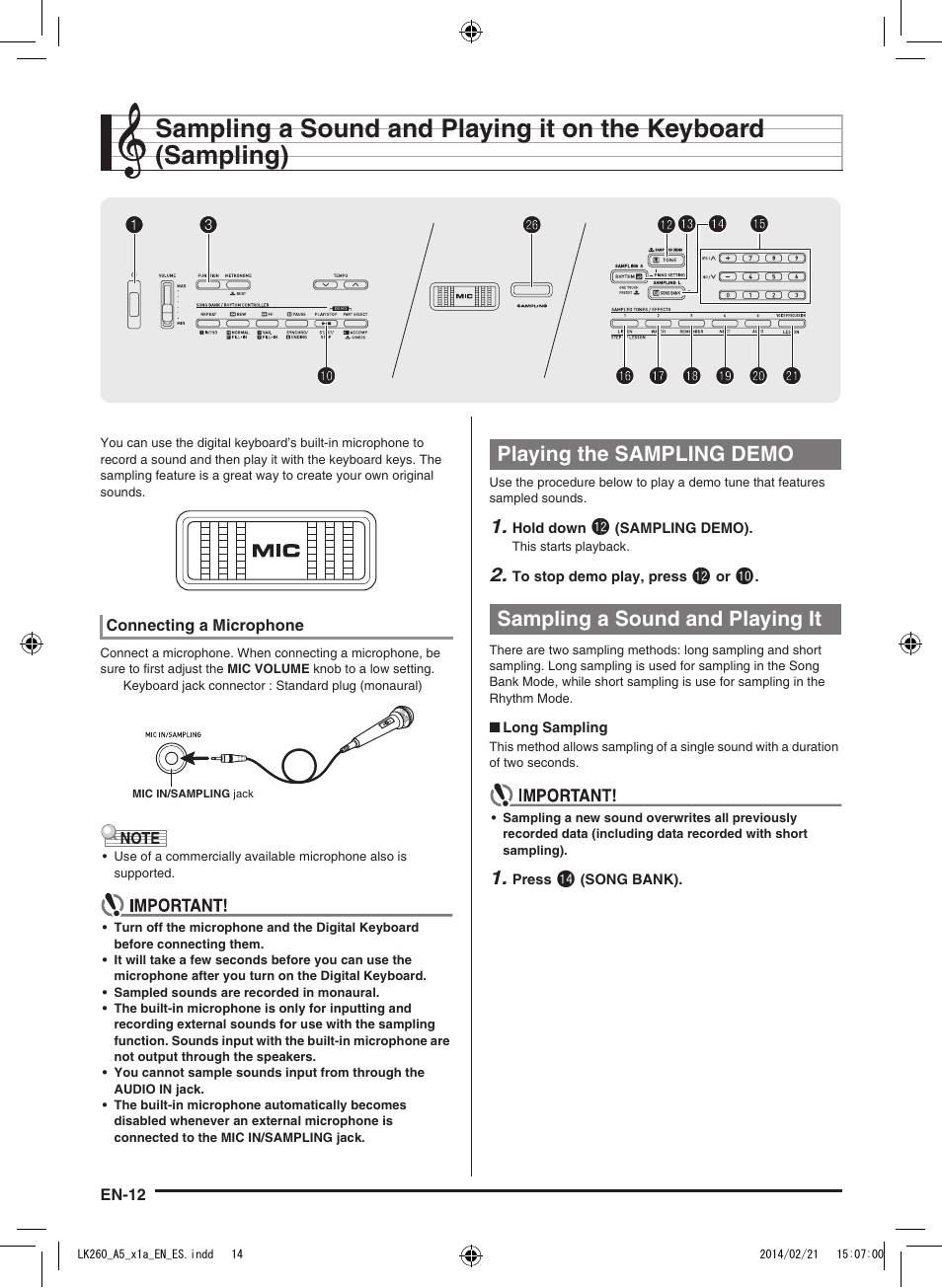 Casio LK-170 User Manual | Page 14 / 48