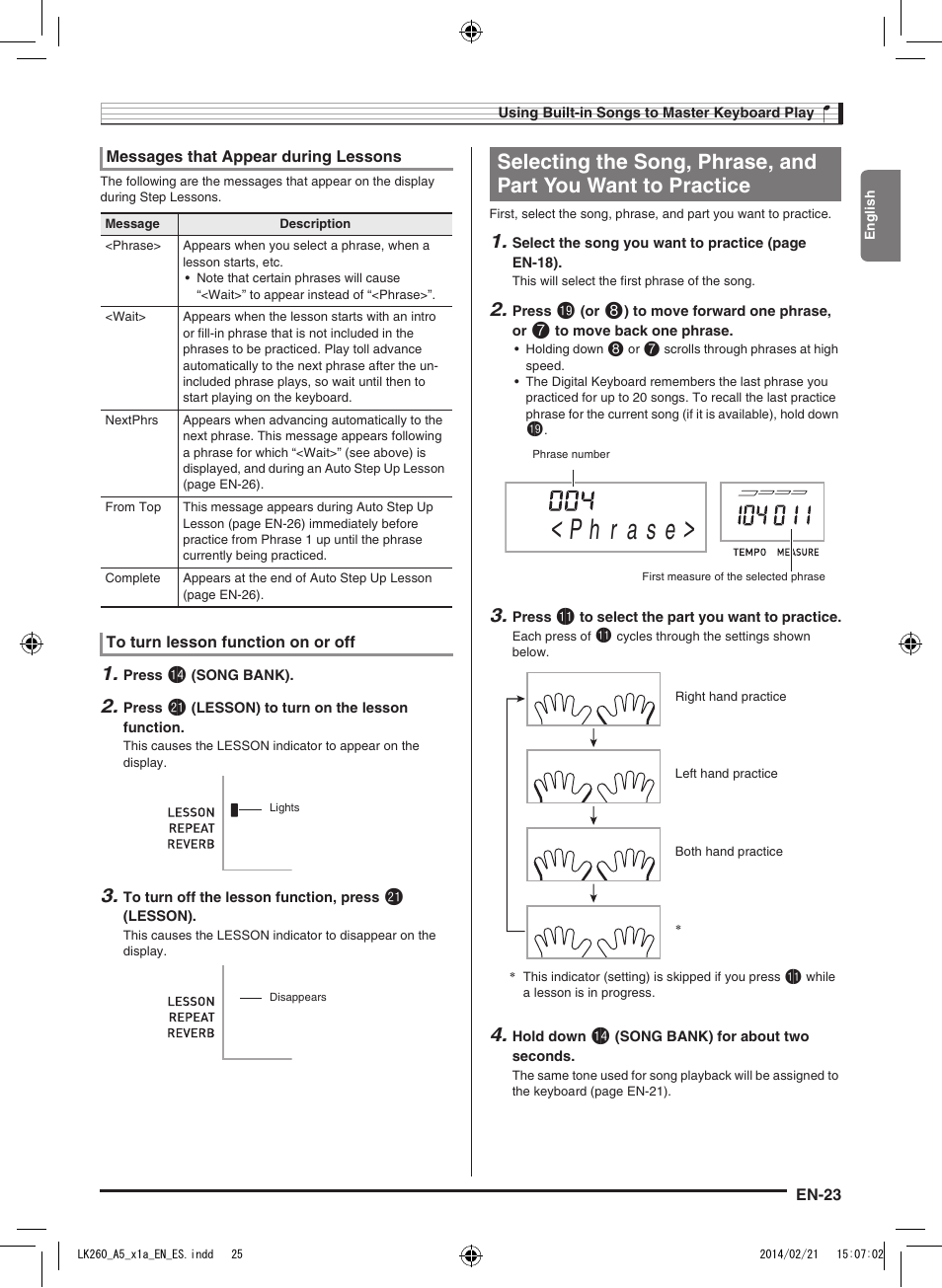 Casio LK-170 User Manual | Page 25 / 48