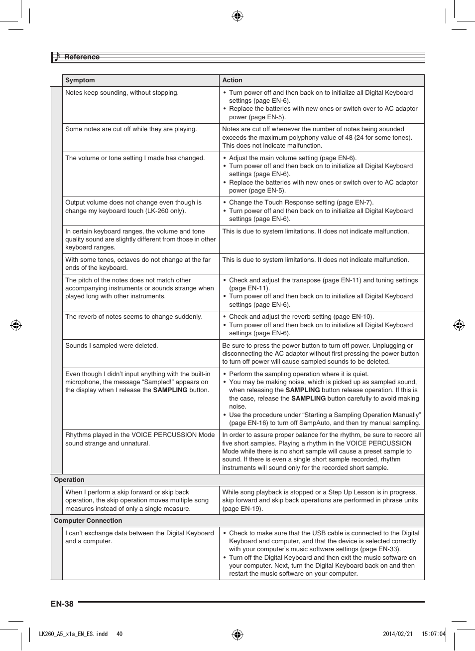 En-38 | Casio LK-170 User Manual | Page 40 / 48