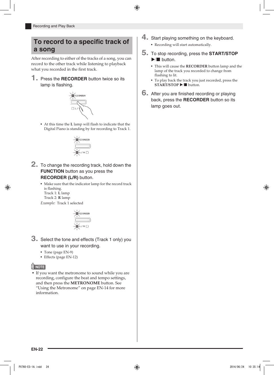 Casio PX-760 User Manual | Page 24 / 50