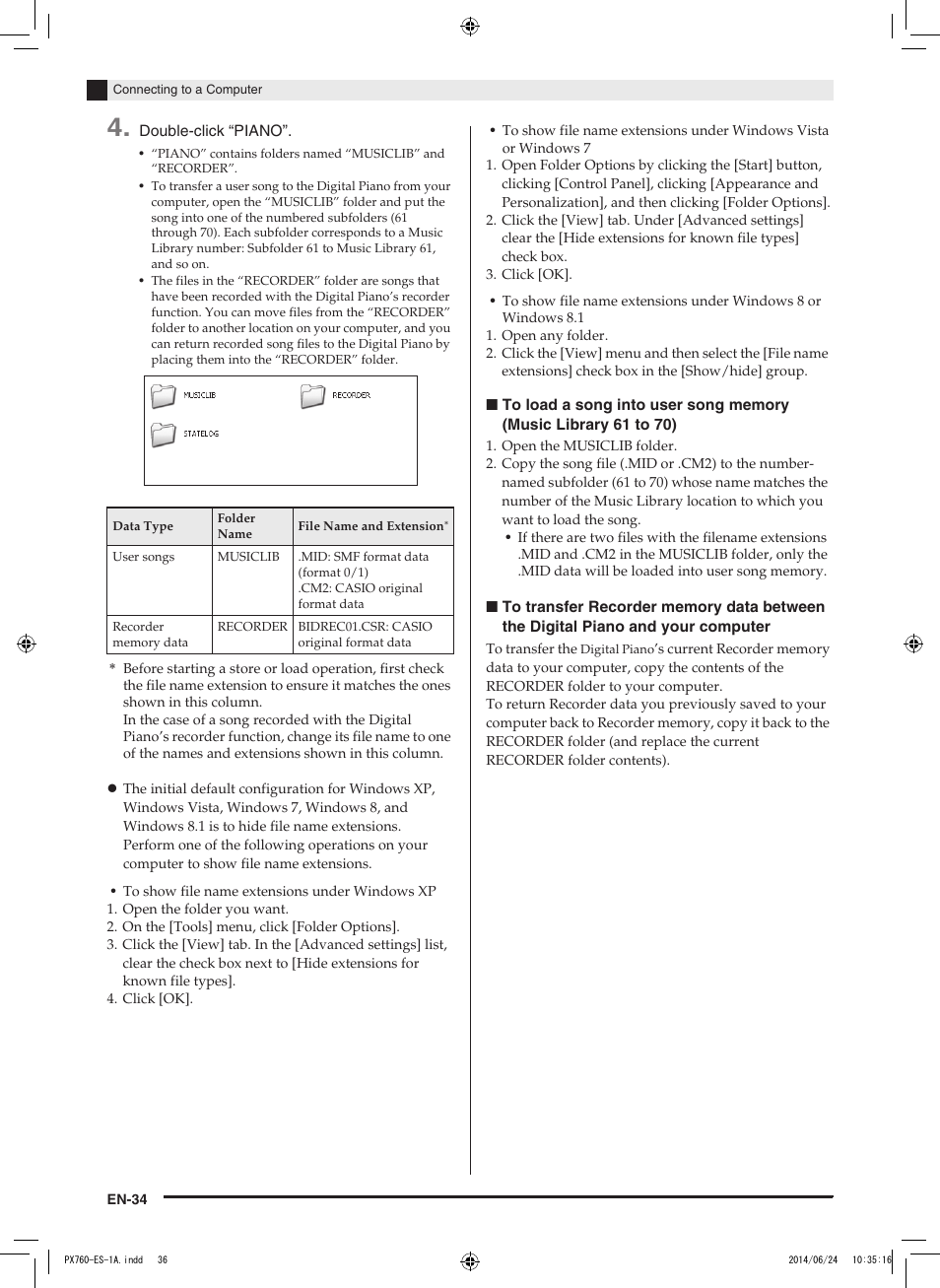 Casio PX-760 User Manual | Page 36 / 50
