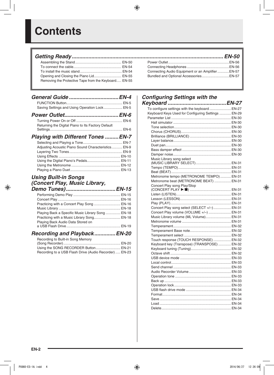 Casio PX-860 User Manual | Page 3 / 67