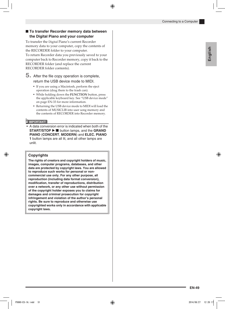 Casio PX-860 User Manual | Page 50 / 67