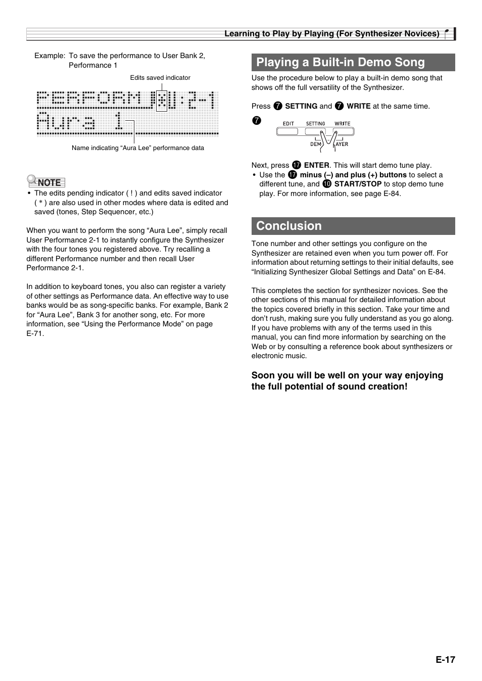 Playing a built-in demo song 7 conclusion | Casio XW-G1 User Manual | Page 19 / 108