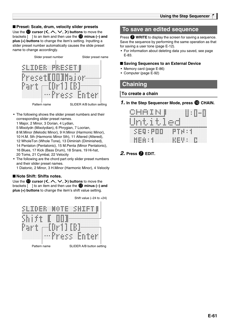 Casio XW-G1 User Manual | Page 63 / 108
