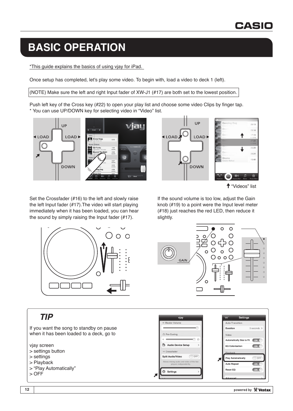 Basic operation | Casio XW-J1 User Manual | Page 12 / 20