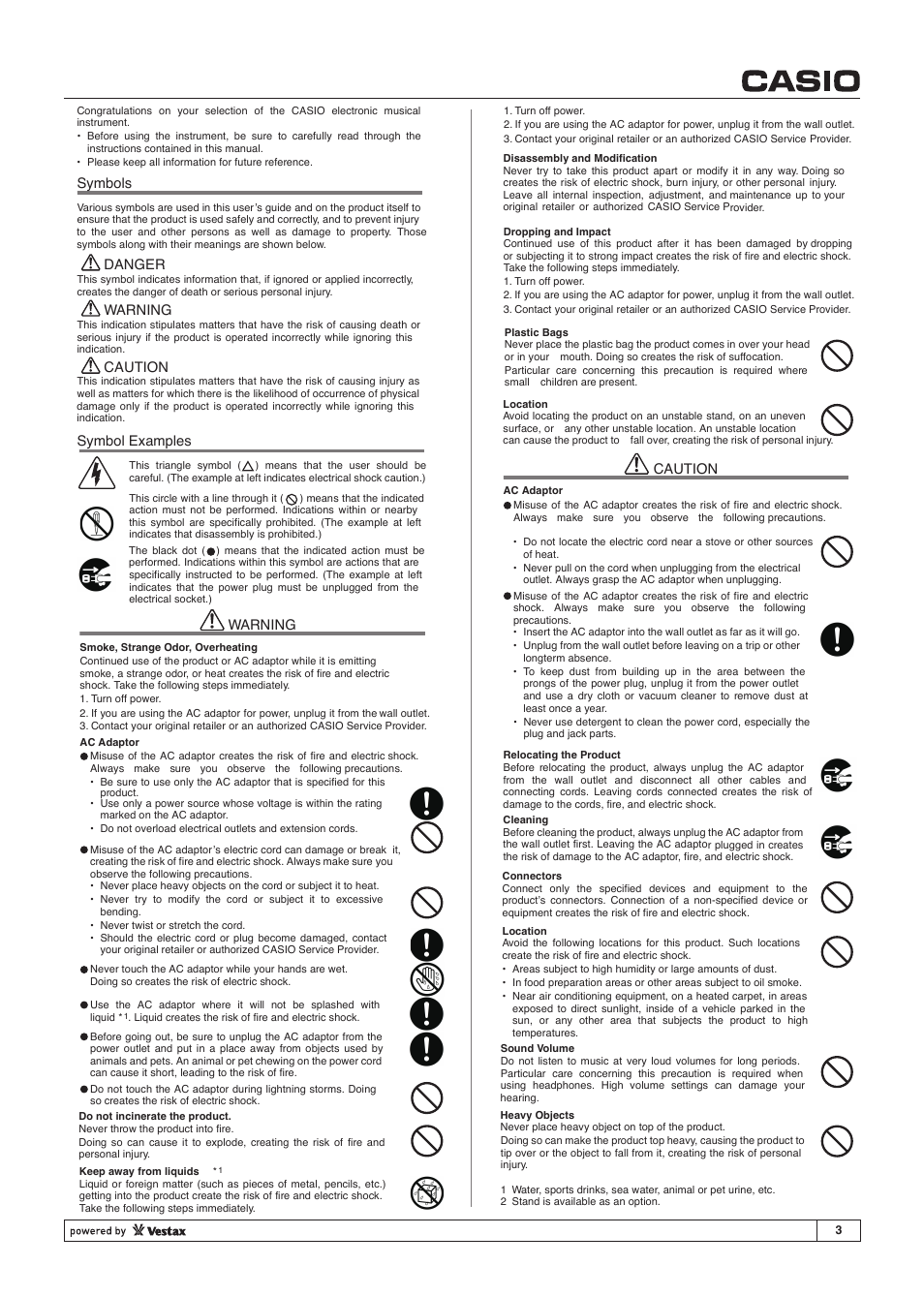 Casio XW-J1 User Manual | Page 3 / 20