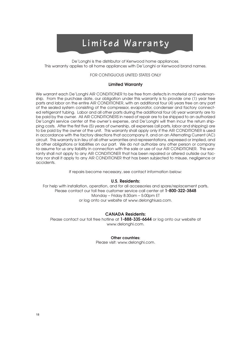 DeLonghi PAC-A130HPE User Manual | Page 15 / 15