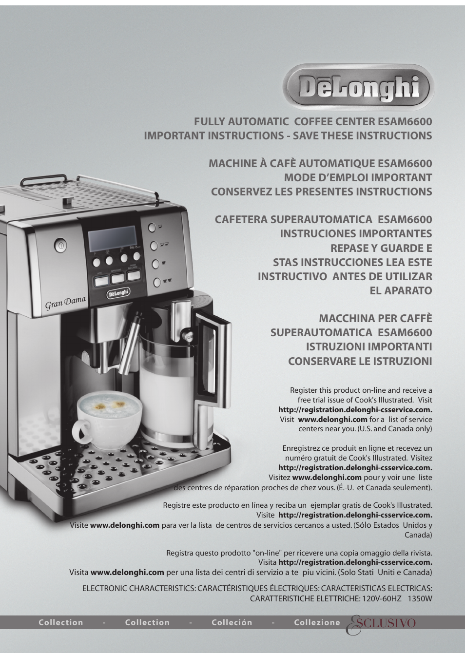 DeLonghi ESAM6600 User Manual | Page 2 / 45