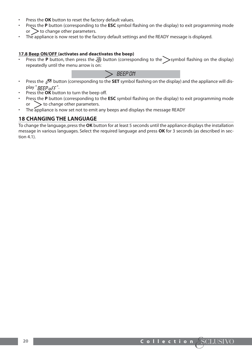 Beep on | DeLonghi ESAM6600 User Manual | Page 21 / 45