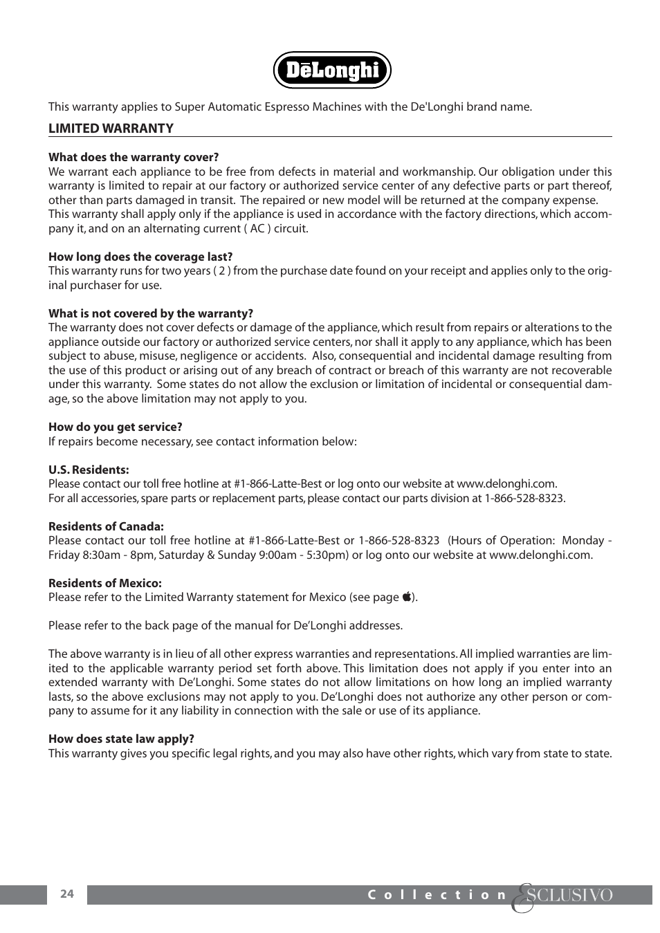 DeLonghi ESAM6600 User Manual | Page 25 / 45