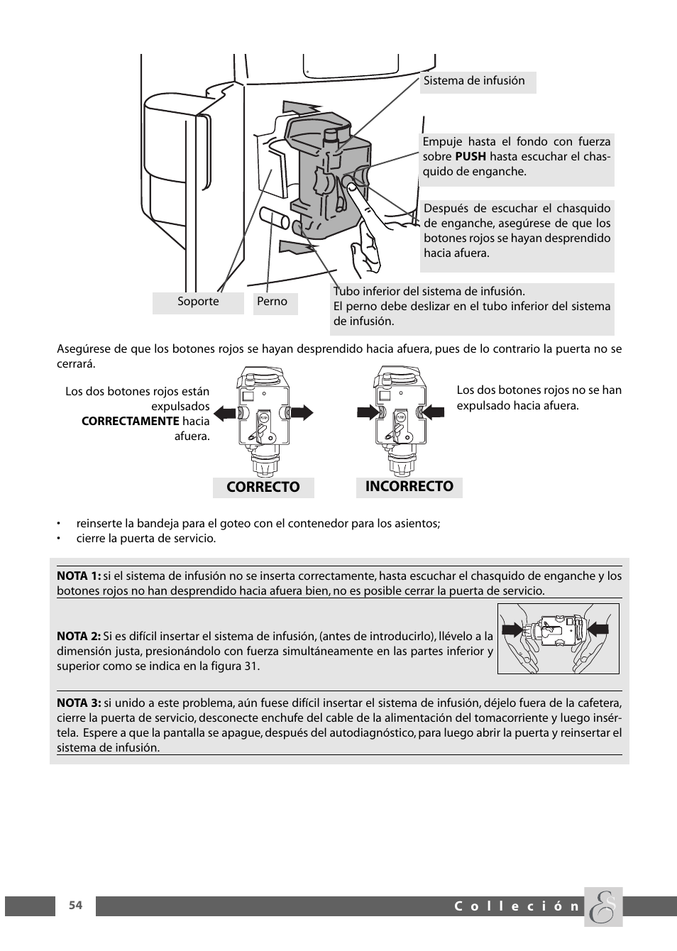 Correcto incorrecto | DeLonghi ESAM6600 User Manual | Page 36 / 45