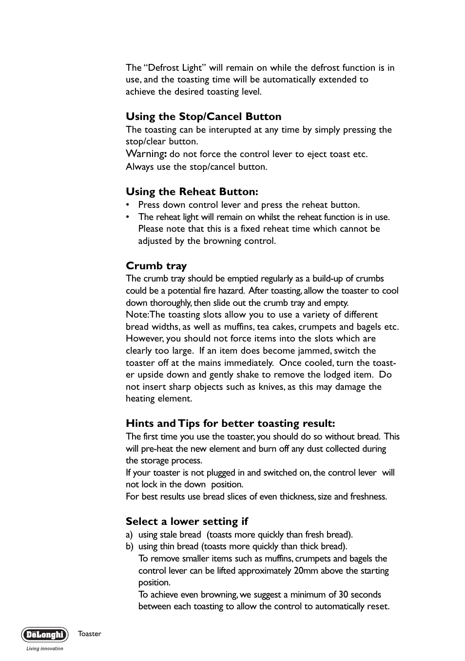 DeLonghi CT04R User Manual | Page 4 / 8