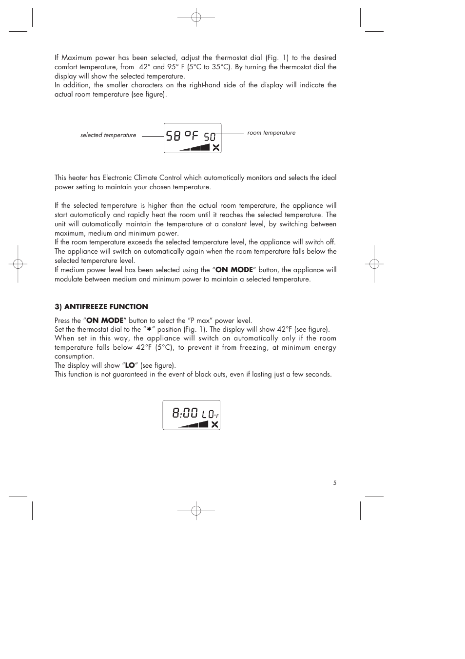 DeLonghi Fan Heater User Manual | Page 5 / 8