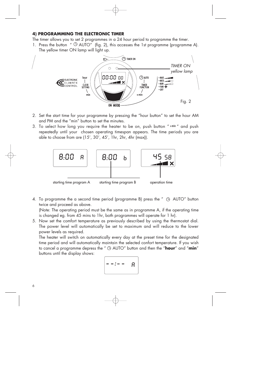 DeLonghi Fan Heater User Manual | Page 6 / 8