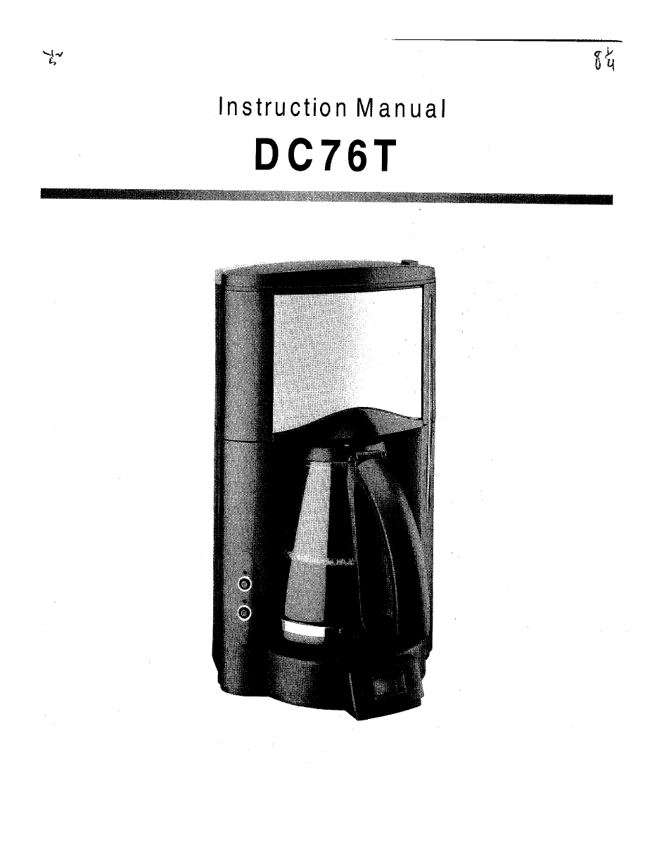 DeLonghi DC76T User Manual | 12 pages