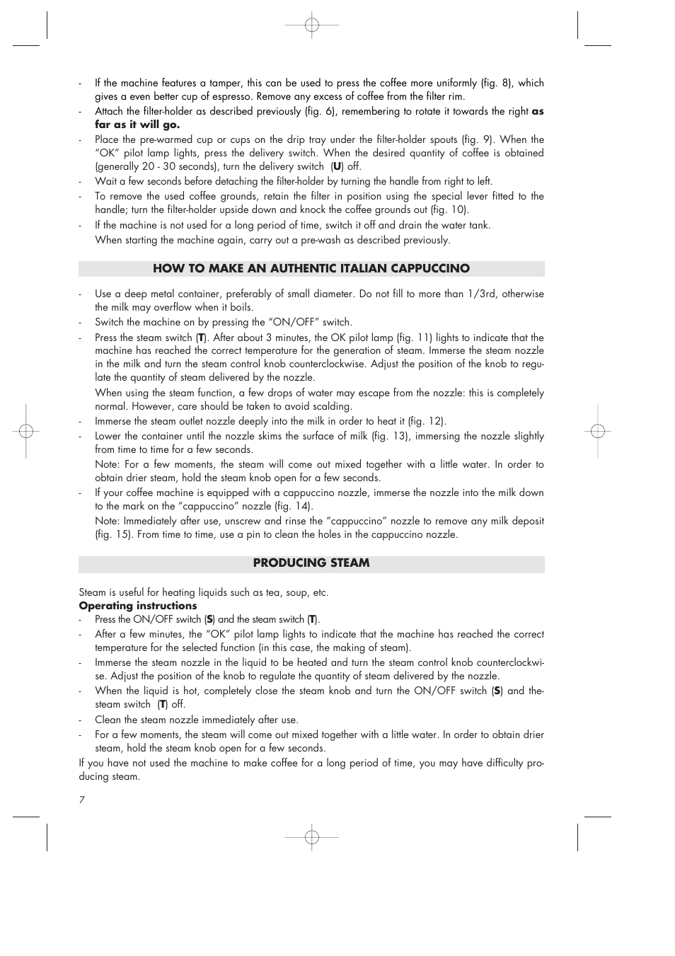 DeLonghi Pump-driven Coffee Maker User Manual | Page 7 / 10