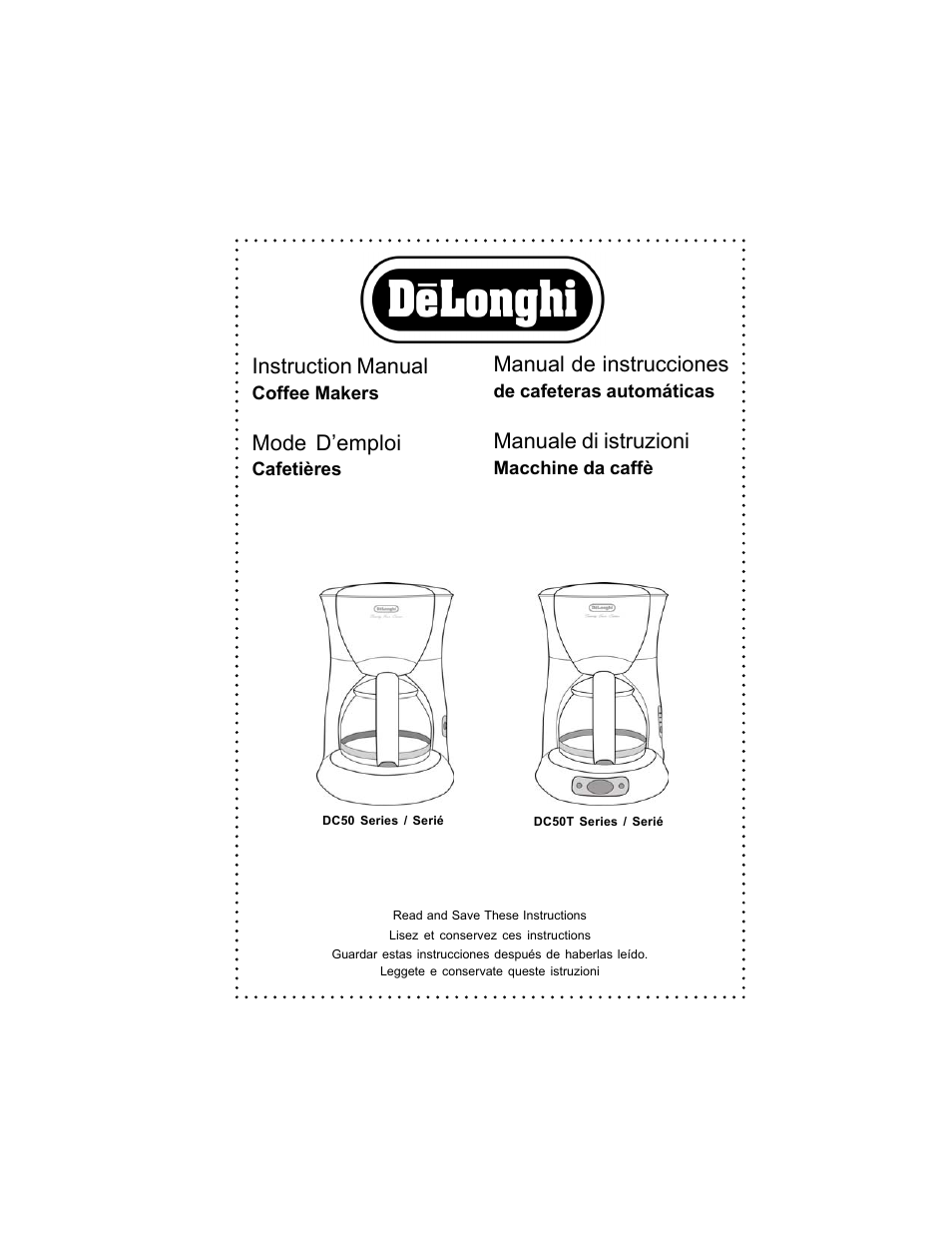 DeLonghi DC50 User Manual | 42 pages