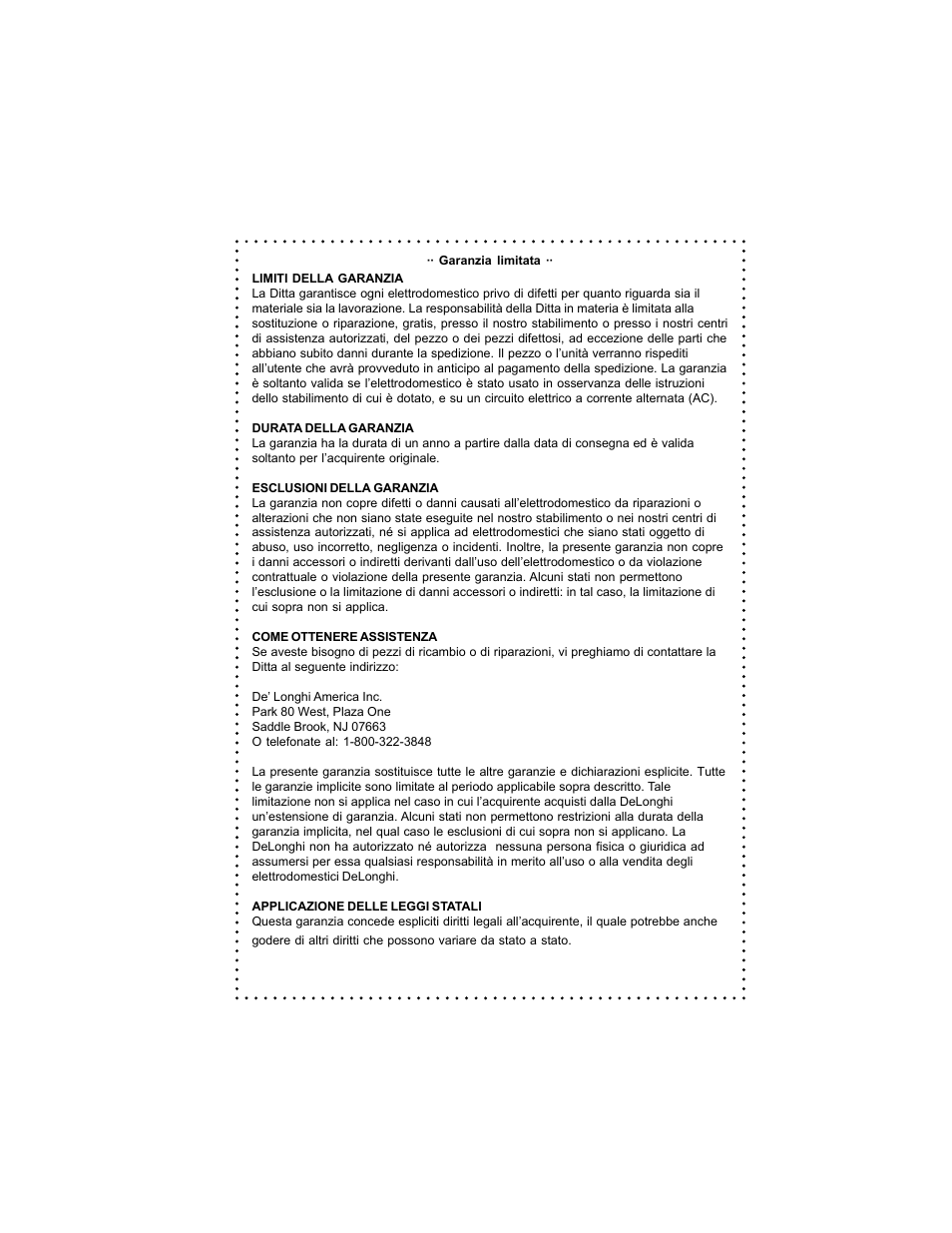 DeLonghi DC50 User Manual | Page 41 / 42