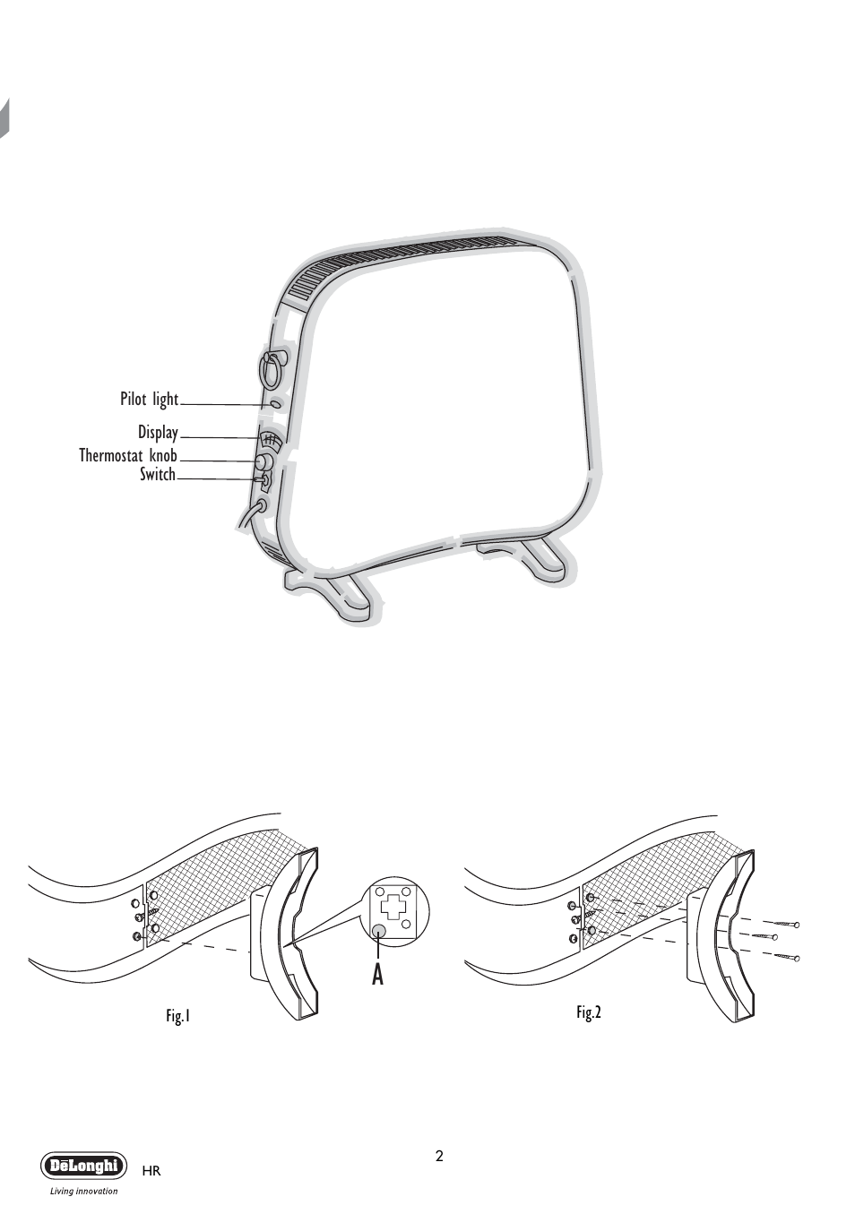 DeLonghi HR720B User Manual | Page 2 / 6