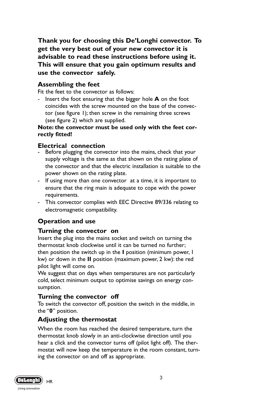 DeLonghi HR720B User Manual | Page 3 / 6
