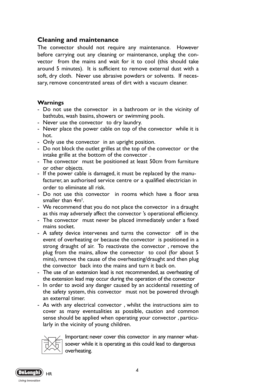 DeLonghi HR720B User Manual | Page 4 / 6
