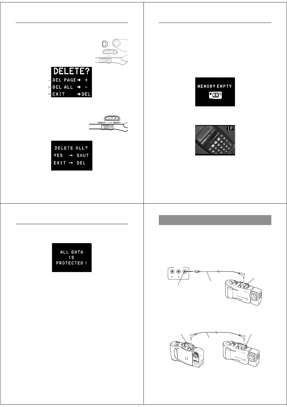 Connecting to other devices, The camera terminals | Casio QV-30 User Manual | Page 14 / 18