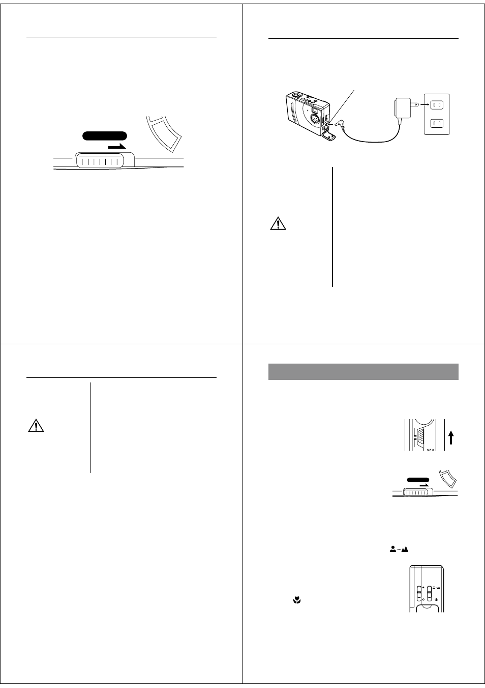Caution, Recording images | Casio QV-70. User Manual | Page 5 / 18