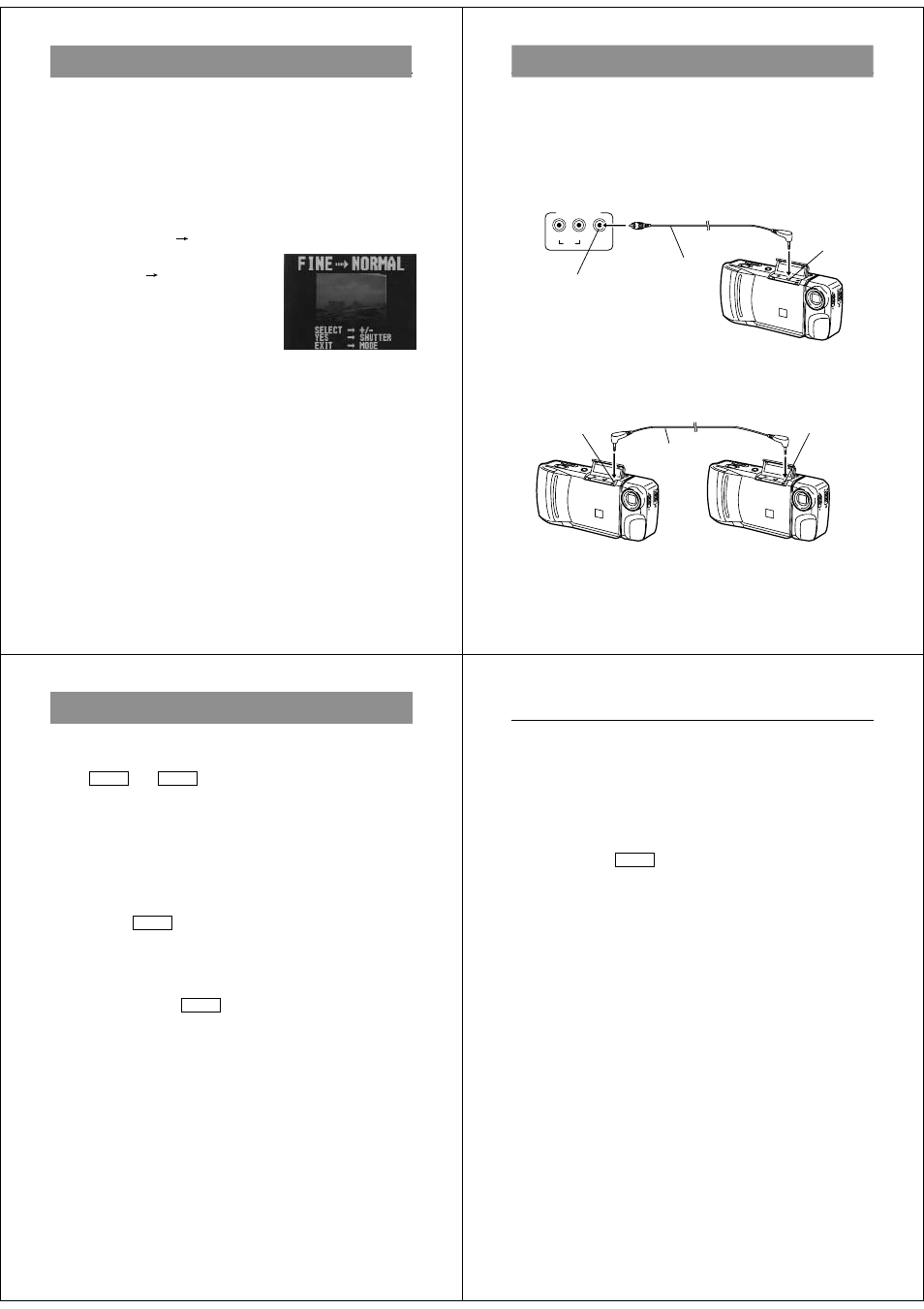 Resolution conversion, Connecting to other devices, Using the camera with a connected device | The camera terminals, Television, Video tape deck, Video printer | Casio QV-200. User Manual | Page 15 / 19