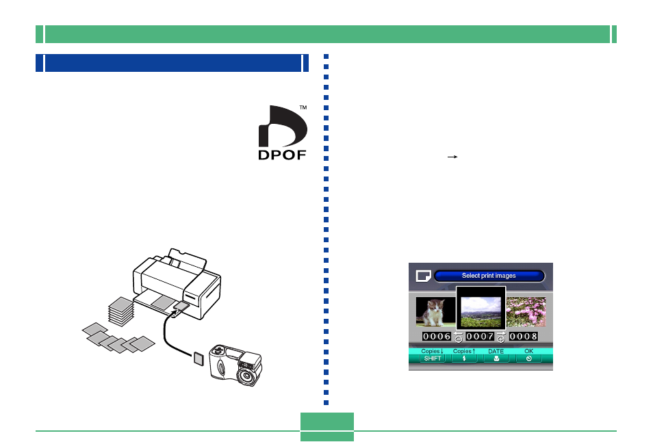 Dpof, Making dpof settings for particular images, E-110 | Making dpof settings for particular im- ages 1 | Casio QV-2300UX User Manual | Page 110 / 151