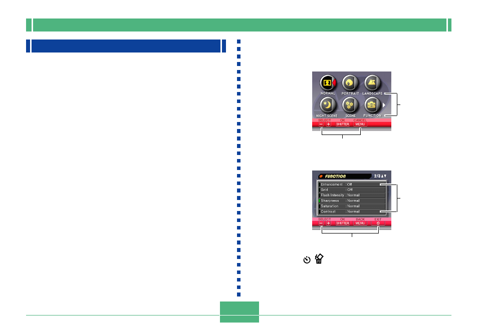 Menu screens, E-43 | Casio QV-2300UX User Manual | Page 43 / 151