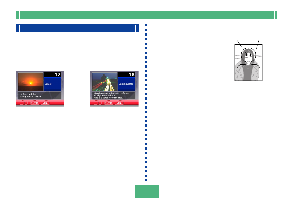 Instant setup using the scene mode, E-66 | Casio QV-2300UX User Manual | Page 66 / 151