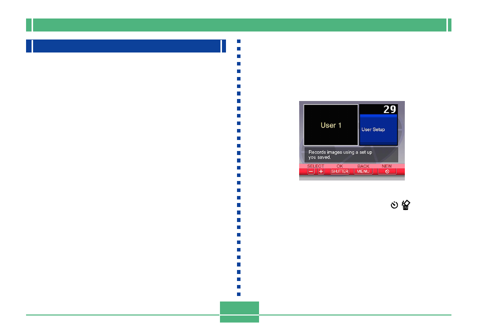 Registering your own scene setups, E-68 1 | Casio QV-2300UX User Manual | Page 68 / 151