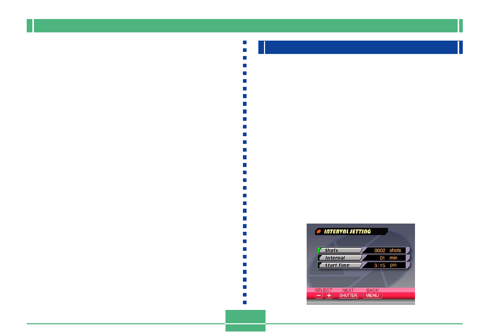 Shooting at fixed intervals, E-72 | Casio QV-2300UX User Manual | Page 72 / 151