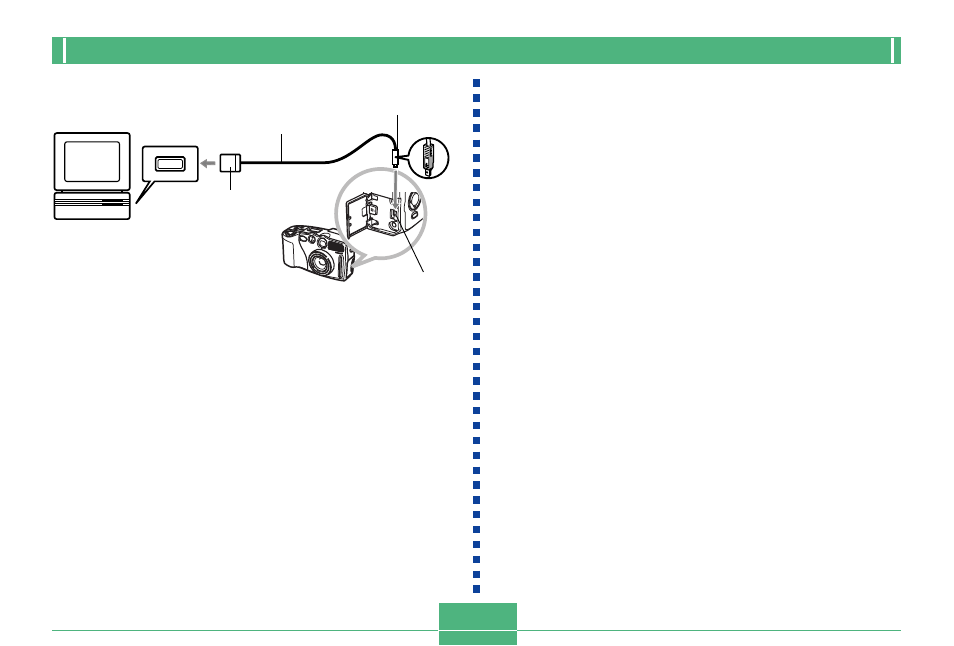E-101, Usb port connection, Data transfer cable connection | Casio QV-3000EX/Ir User Manual | Page 101 / 121