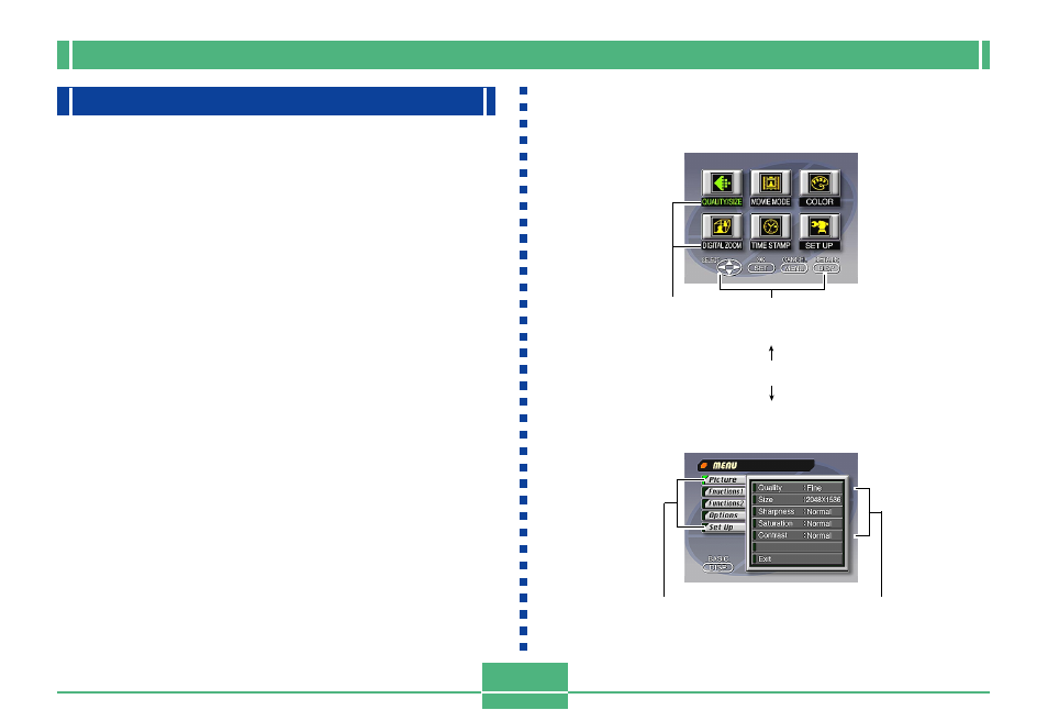 Menu screens, E-31 | Casio QV-3000EX/Ir User Manual | Page 31 / 121