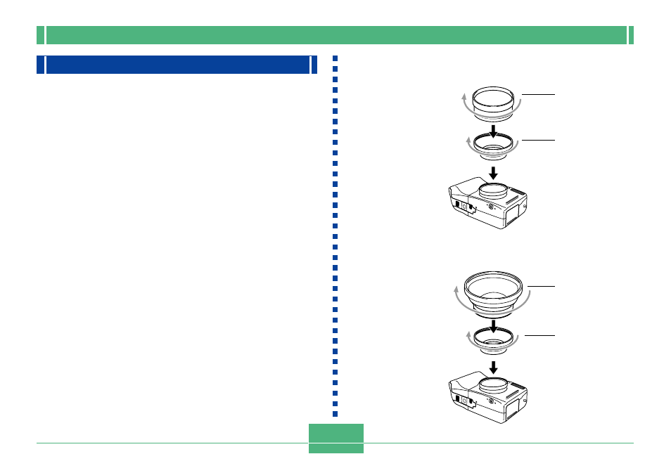 Lens, Installing a conversion lens or close-up lens, E-21 | Casio QV-3500EX 1 User Manual | Page 21 / 47