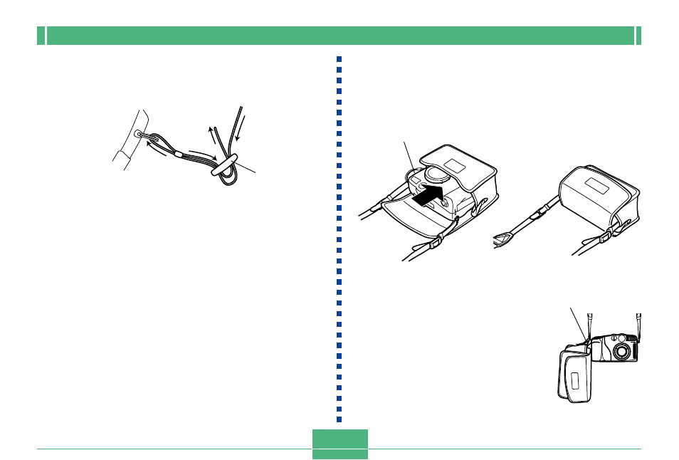Adjusting the length of the neck strap, Using the soft case, E-31 using the soft case | Casio QV-3500EX 1 User Manual | Page 31 / 47