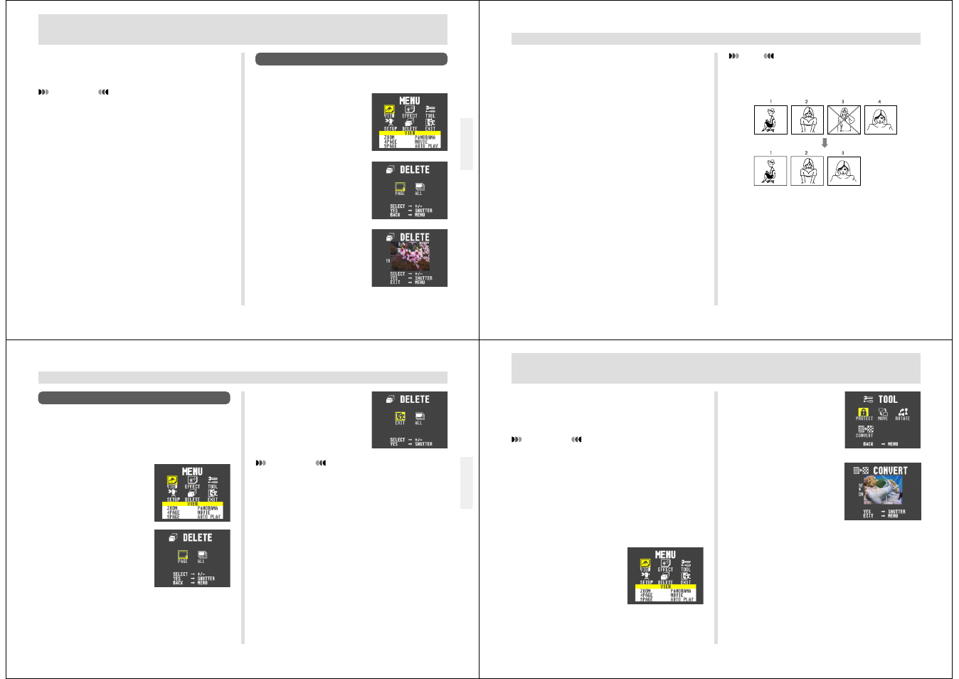 Deleting images, Changing image resolution | Casio QV-5000SX. User Manual | Page 15 / 19