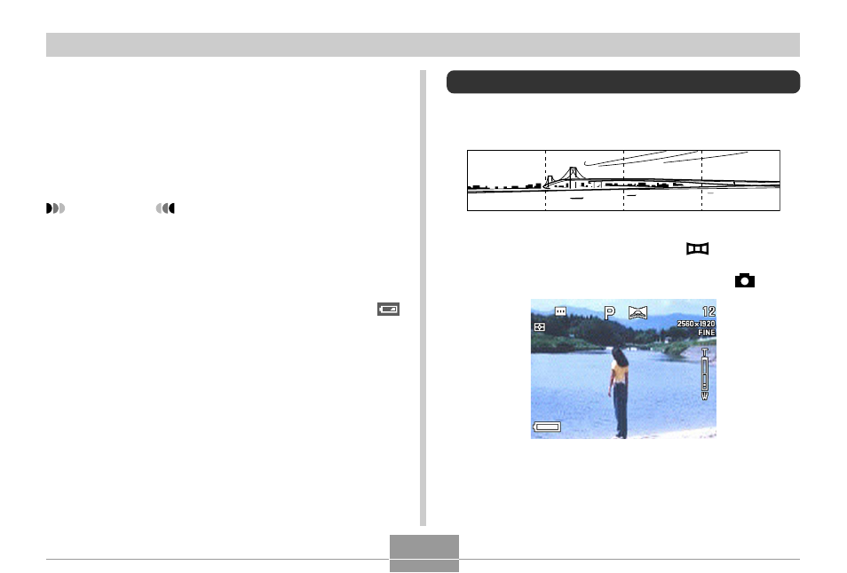 Creating a panorama | Casio QV-5700 2 User Manual | Page 38 / 65
