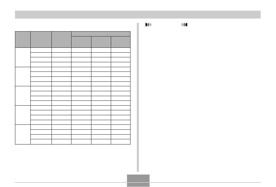 Other recording functions, Size/quality setting and image capacity | Casio QV-5700 2 User Manual | Page 42 / 65
