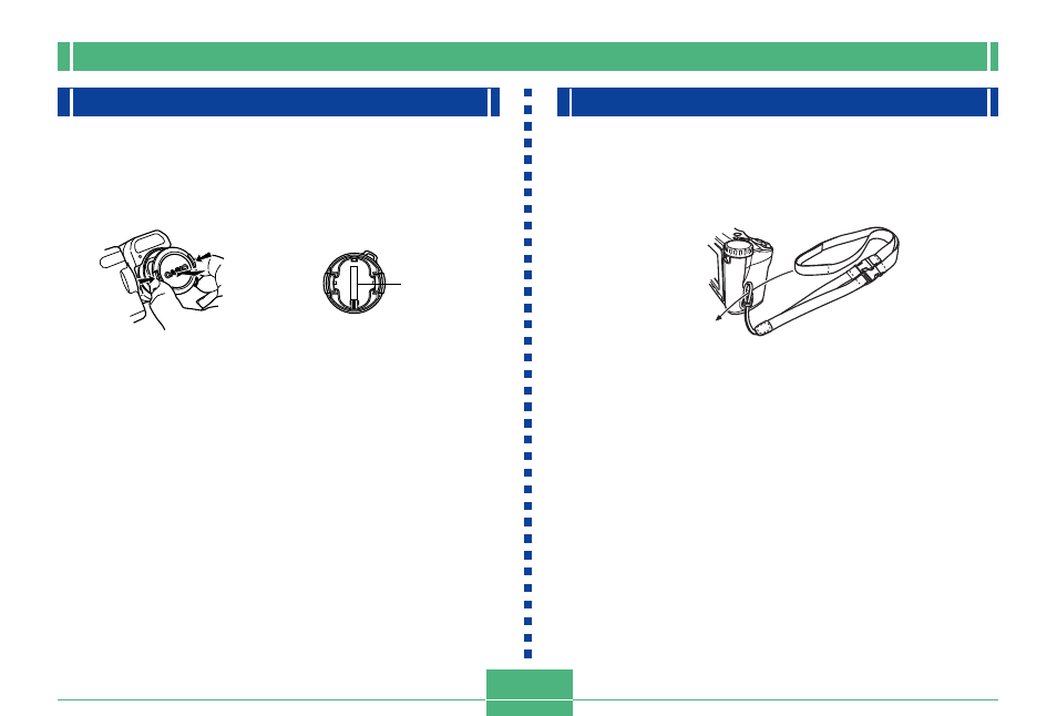 Using the lens cap, Attaching the strap, E-19 | Casio QV-8000SX User Manual | Page 19 / 120