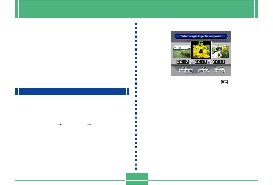 Image protection, Protecting and unprotecting a single image | Casio QV-8000SX User Manual | Page 90 / 120