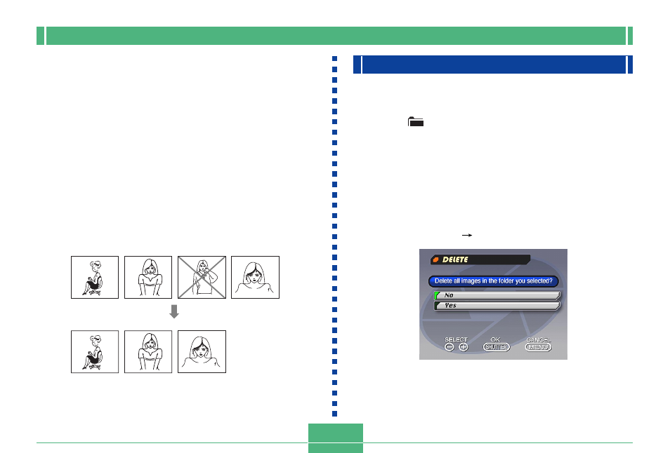 Deleting all the images in a folder, E-93 | Casio QV-8000SX User Manual | Page 93 / 120