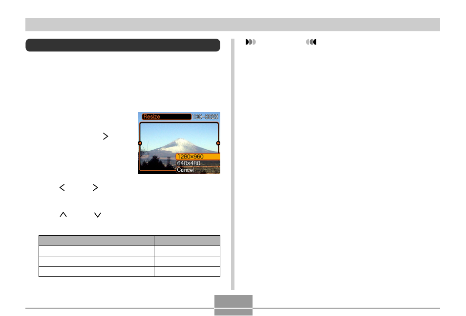 Resizing an image | Casio QV-R3 2 User Manual | Page 32 / 51