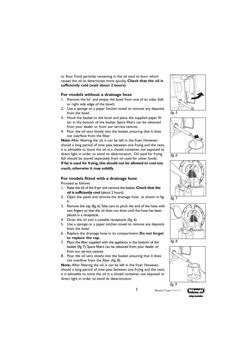 DeLonghi F16313 User Manual | Page 5 / 13